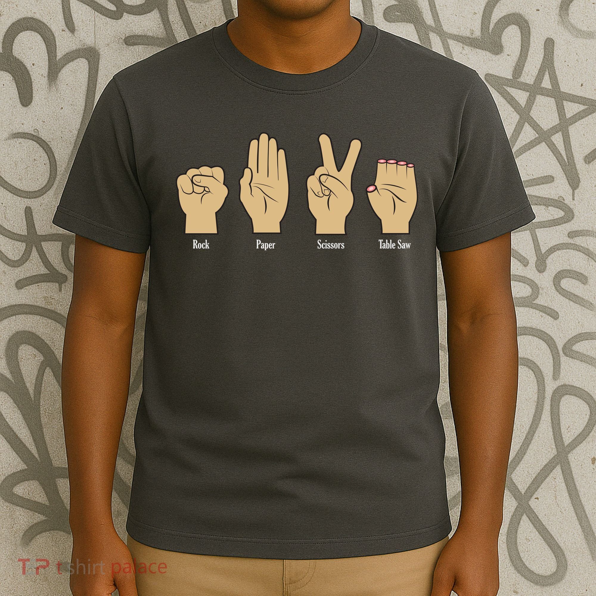 Rock Paper Scissors Table Saw T-Shirt