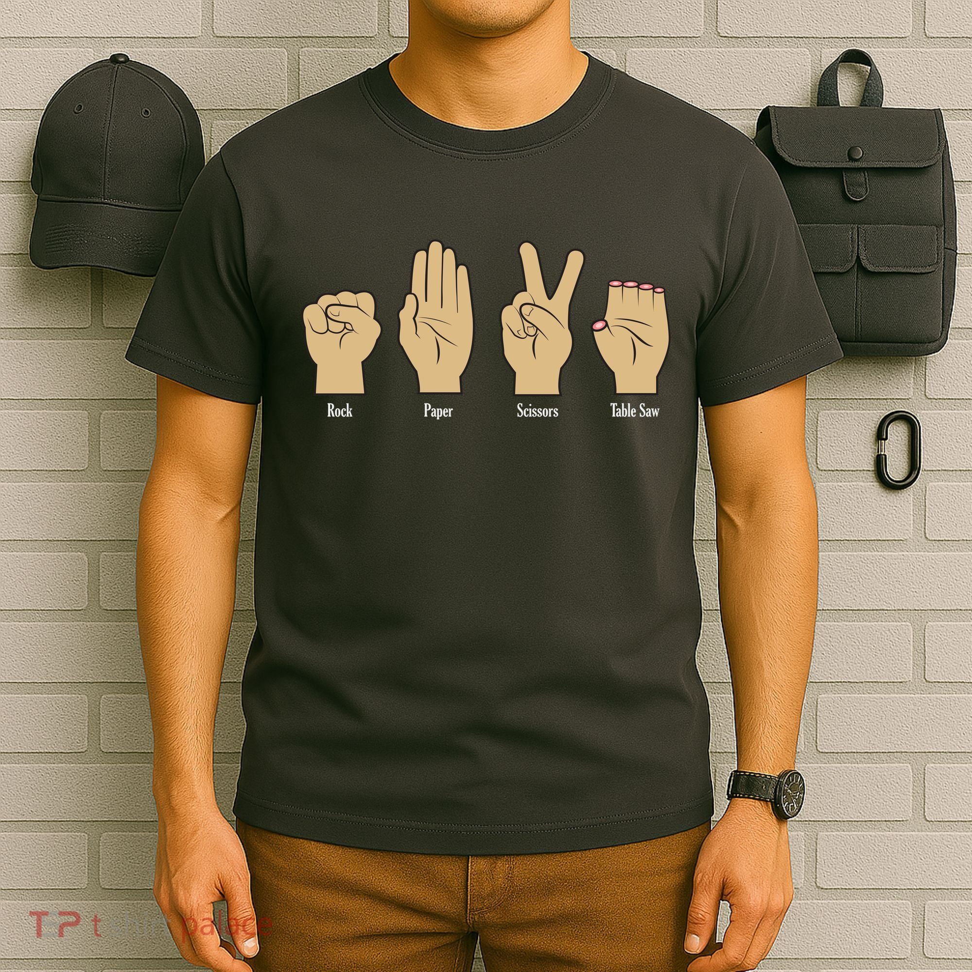 Rock Paper Scissors Table Saw T-Shirt