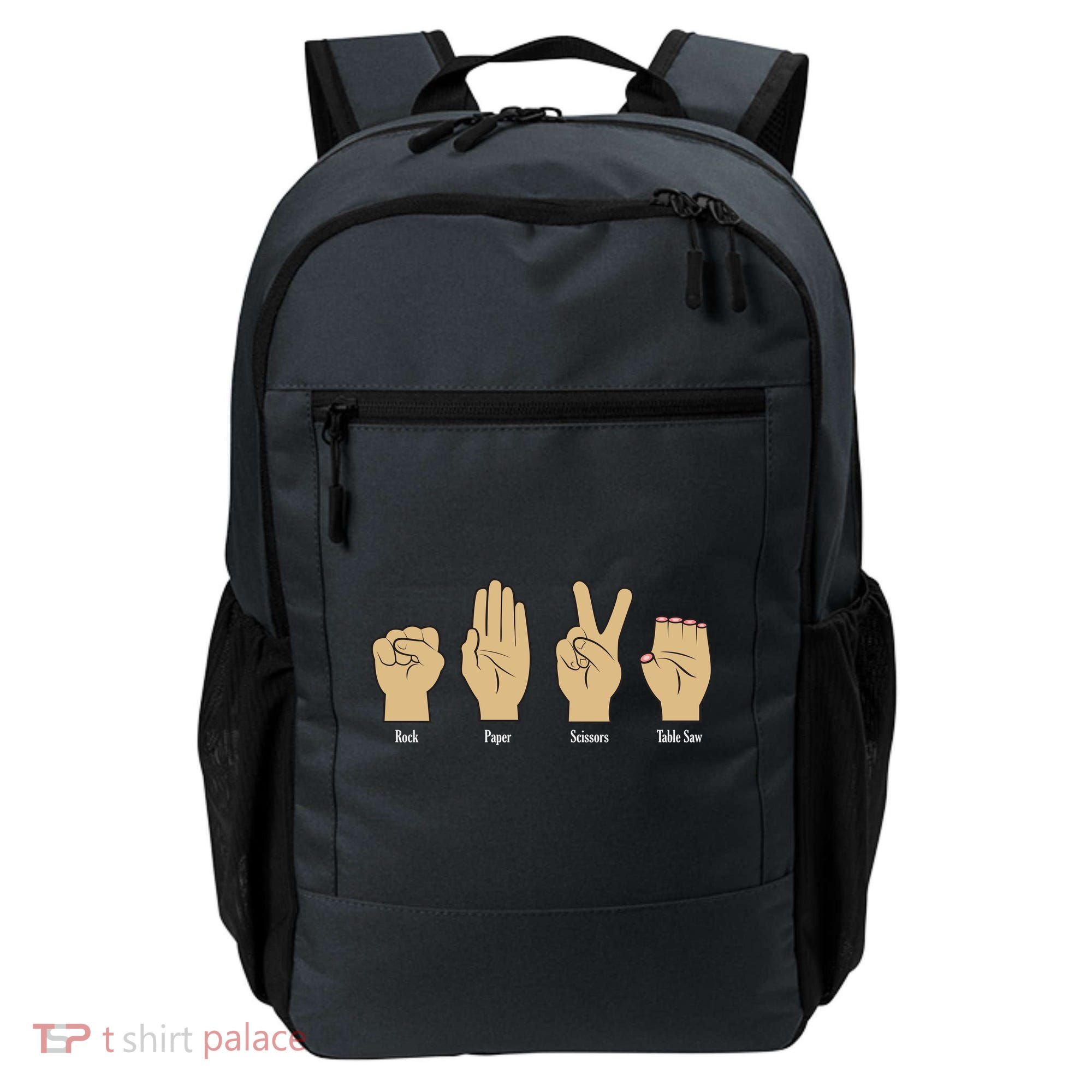 Rock Paper Scissors Table Saw Backpack