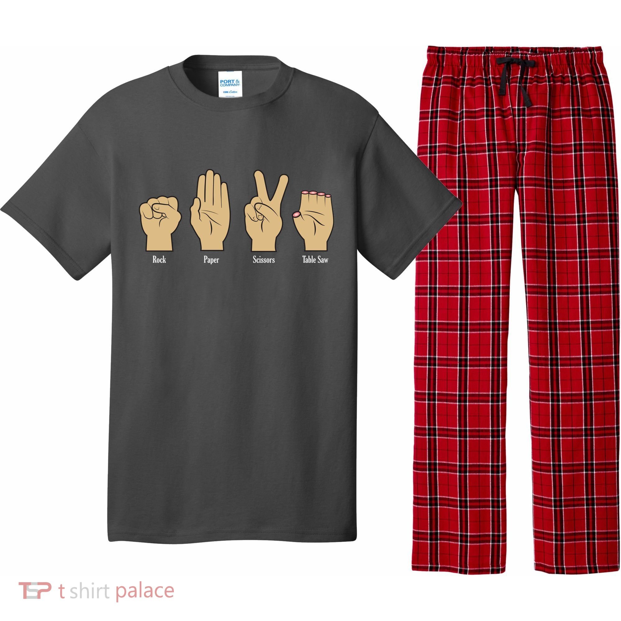 Rock Paper Scissors Table Saw Pajama Set