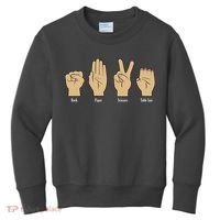 Rock Paper Scissors Table Saw Kids Sweatshirt thumb 0