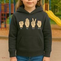 Rock Paper Scissors Table Saw Kids Hoodie thumb 3