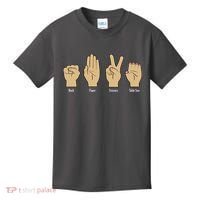 Rock Paper Scissors Table Saw Kids T-Shirt thumb 0