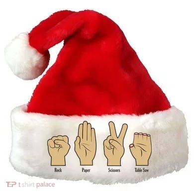 Rock Paper Scissors Table Saw Santa Hat