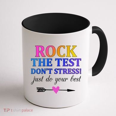 Rock The Test Coffee Mug back