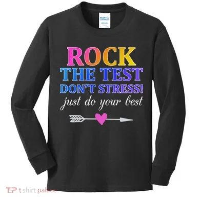Rock The Test Kids Long Sleeve Shirt
