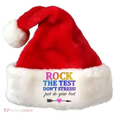 Rock The Test Santa Hat
