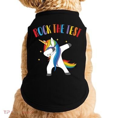Rock The Test Dabbing Unicorn Doggie Tank
