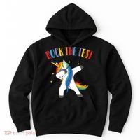 Rock The Test Dabbing Unicorn Hoodie thumb 0