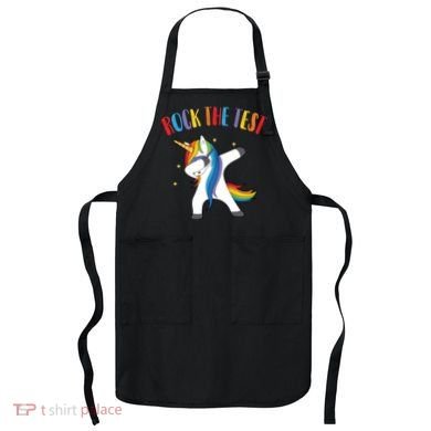 Rock The Test Dabbing Unicorn Apron
