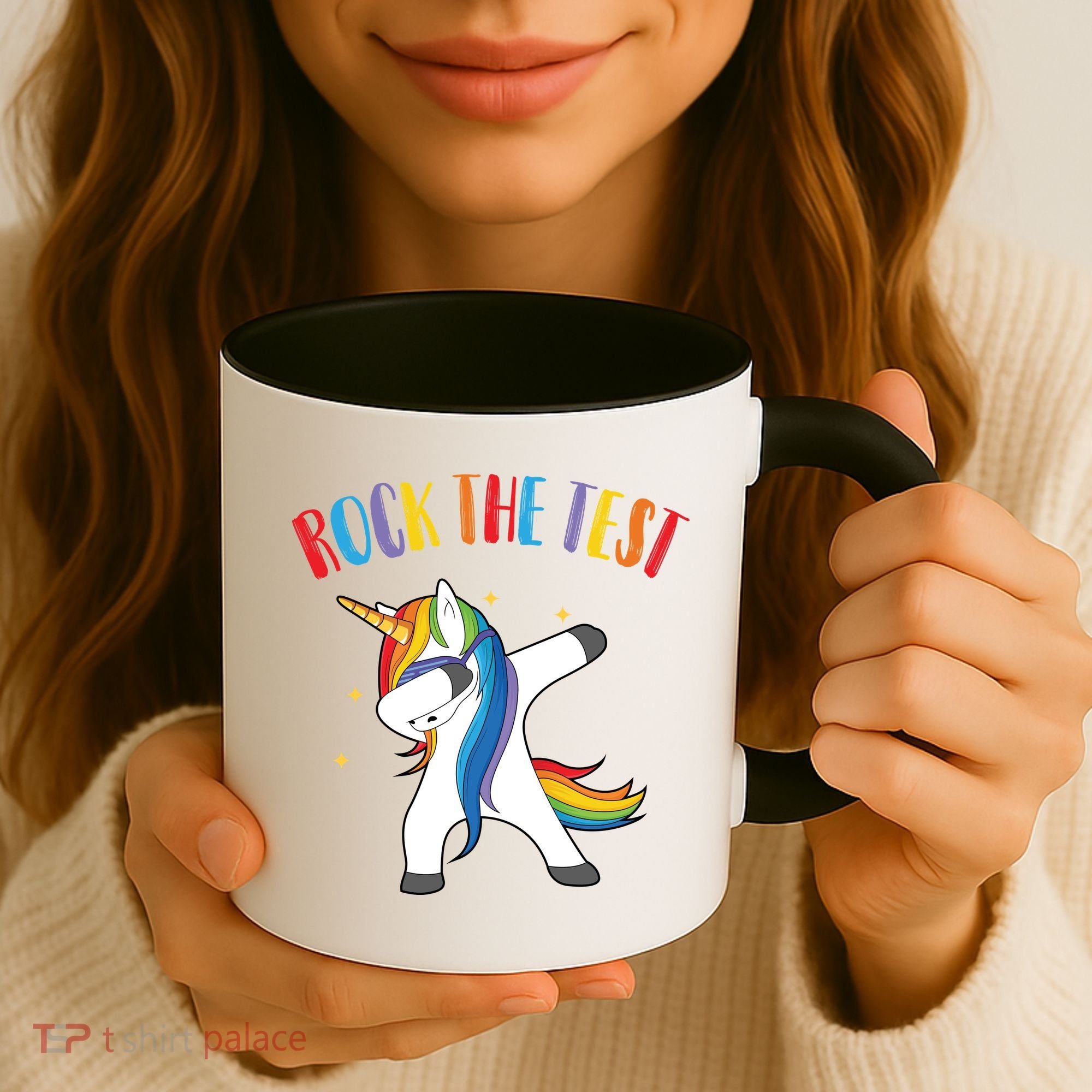 Rock The Test Dabbing Unicorn Coffee Mug
