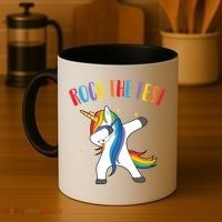 Rock The Test Dabbing Unicorn Coffee Mug thumb 4