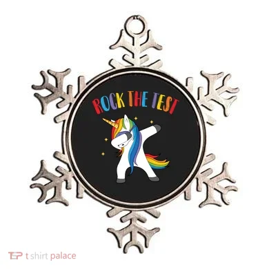 Rock The Test Dabbing Unicorn Ornament