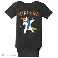 Rock The Test Dabbing Unicorn Baby Bodysuit thumb 0