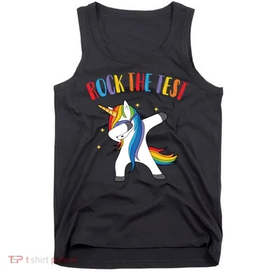 Rock The Test Dabbing Unicorn Tank Top
