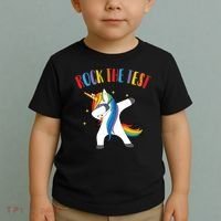 Rock The Test Dabbing Unicorn Toddler T-Shirt thumb 2