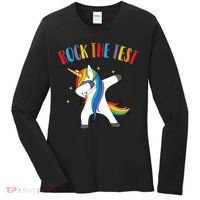 Rock The Test Dabbing Unicorn Women's Long Sleeve Shirt thumb 0