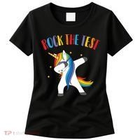 Rock The Test Dabbing Unicorn Women's T-Shirt thumb 0