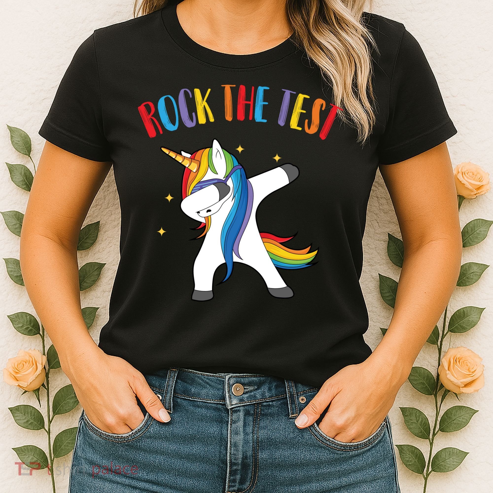Rock The Test Dabbing Unicorn Women's T-Shirt