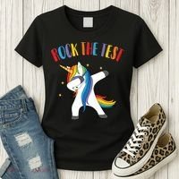 Rock The Test Dabbing Unicorn Women's T-Shirt thumb 3
