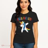 Rock The Test Dabbing Unicorn Women's T-Shirt thumb 4