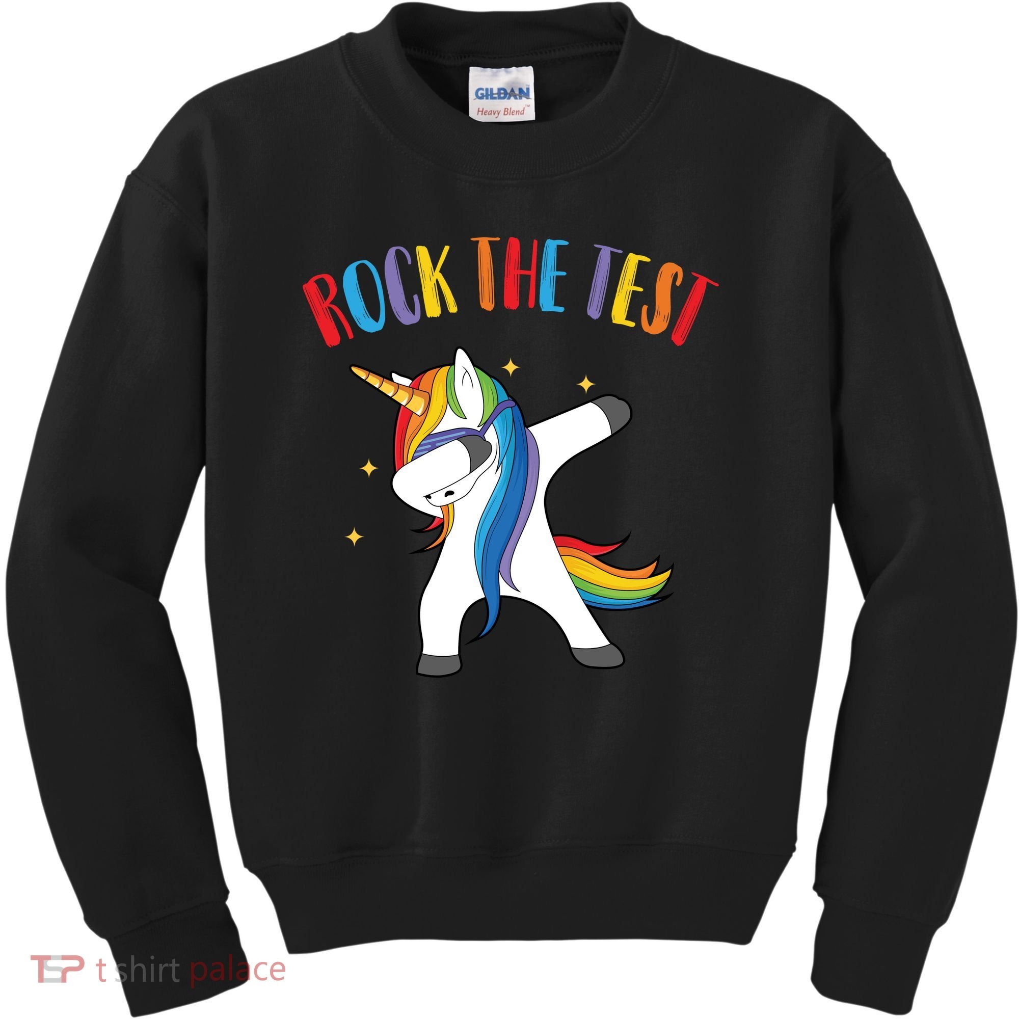 Rock The Test Dabbing Unicorn Kids Sweatshirt