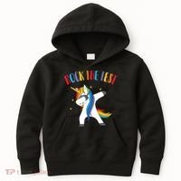 Rock The Test Dabbing Unicorn Kids Hoodie thumb 0