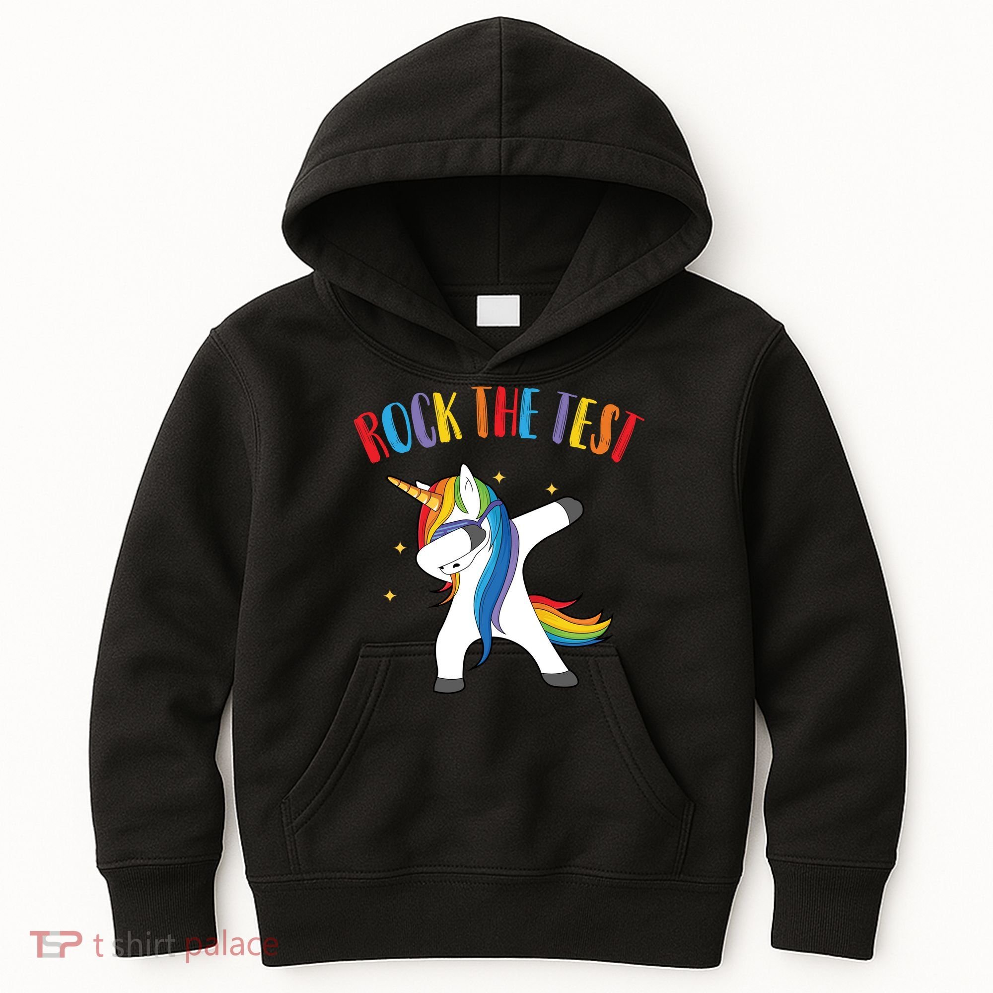 Rock The Test Dabbing Unicorn Kids Hoodie