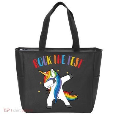 Rock The Test Dabbing Unicorn Tote Bag