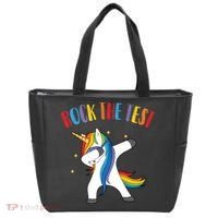 Rock The Test Dabbing Unicorn Tote Bag thumb 0