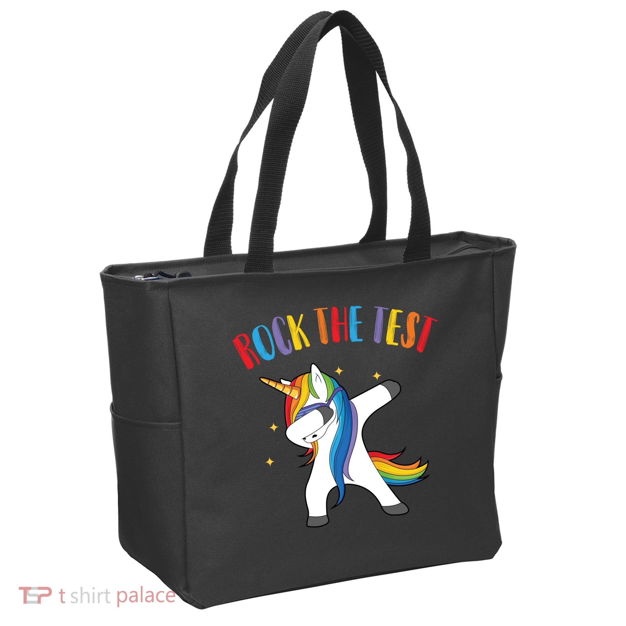 Rock The Test Dabbing Unicorn Tote Bag