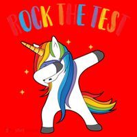 Rock The Test Dabbing Unicorn Santa Hat thumb 1