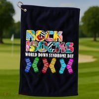 Rock Your Socks For World Down Syndrome Day Golf Towel thumb 1