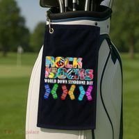 Rock Your Socks For World Down Syndrome Day Golf Towel thumb 2