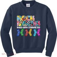 Rock Your Socks For World Down Syndrome Day Kids Sweatshirt thumb 0