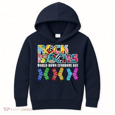 Rock Your Socks For World Down Syndrome Day Kids Hoodie