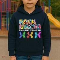 Rock Your Socks For World Down Syndrome Day Kids Hoodie thumb 3
