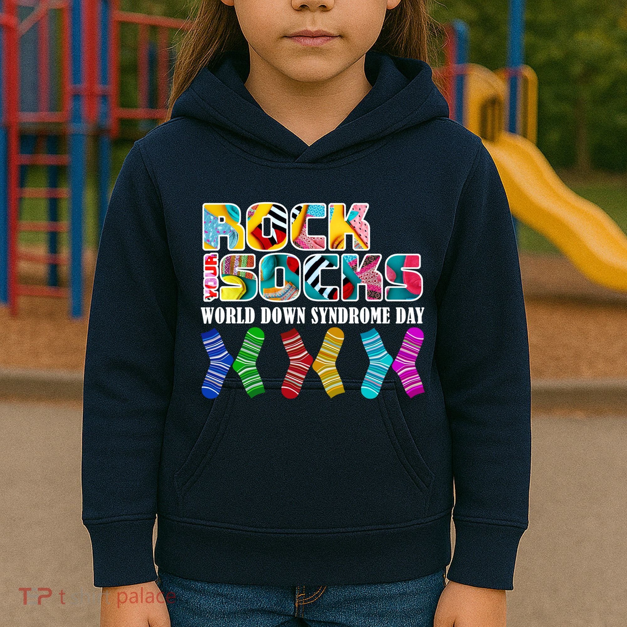 Rock Your Socks For World Down Syndrome Day Kids Hoodie