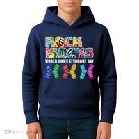 Rock Your Socks For World Down Syndrome Day Kids Hoodie thumb 4