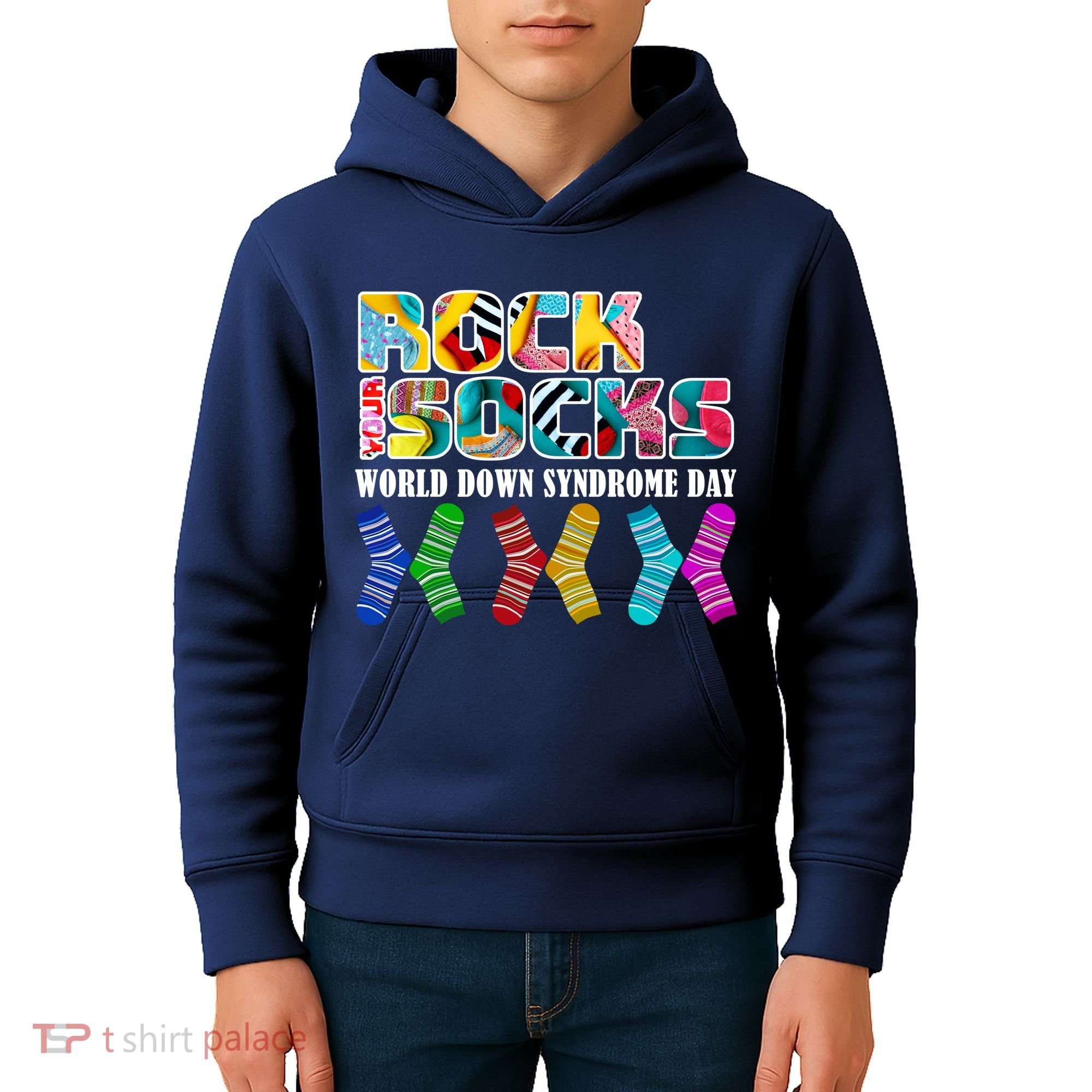 Rock Your Socks For World Down Syndrome Day Kids Hoodie
