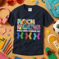 Rock Your Socks For World Down Syndrome Day Kids T-Shirt thumb 3