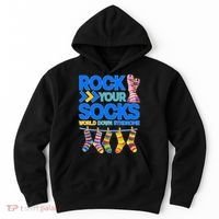 Rock Your Socks World Down Syndrome Awareness Day Hoodie thumb 0