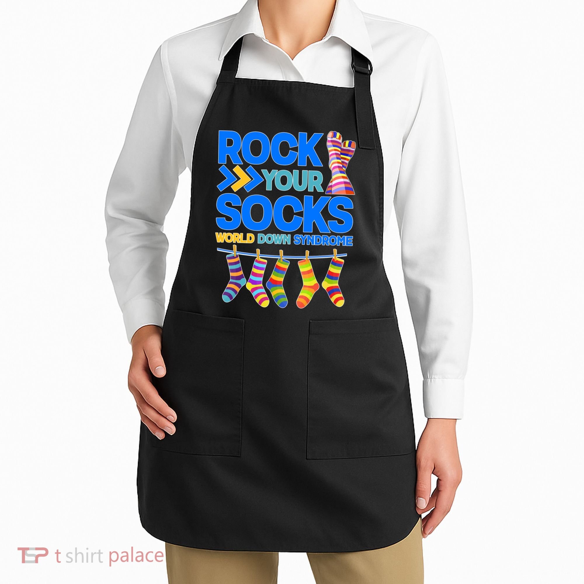 Rock Your Socks World Down Syndrome Awareness Day Apron