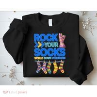Rock Your Socks World Down Syndrome Awareness Day Sweatshirt thumb 2