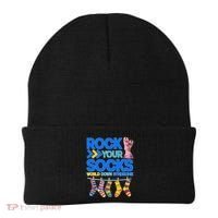 Rock Your Socks World Down Syndrome Awareness Day Beanie thumb 0