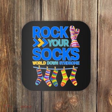 Rock Your Socks World Down Syndrome Awareness Day Coaster