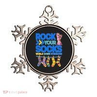 Rock Your Socks World Down Syndrome Awareness Day Ornament thumb 0