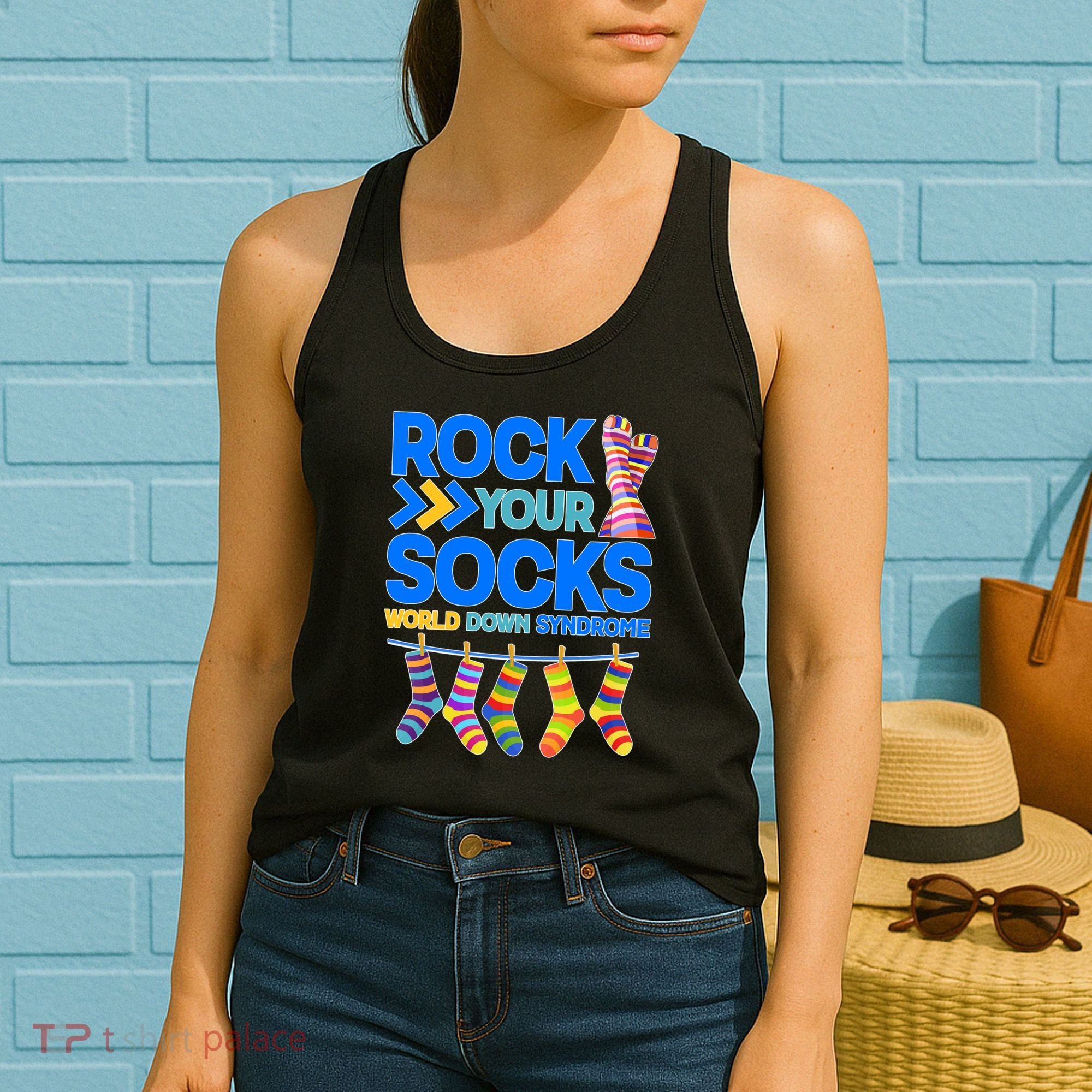 Rock Your Socks World Down Syndrome Awareness Day Women's Tank Top