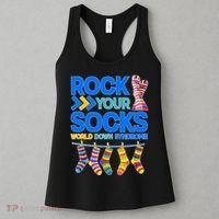 Rock Your Socks World Down Syndrome Awareness Day Women's Tank Top thumb 3