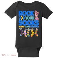 Rock Your Socks World Down Syndrome Awareness Day Baby Bodysuit thumb 0
